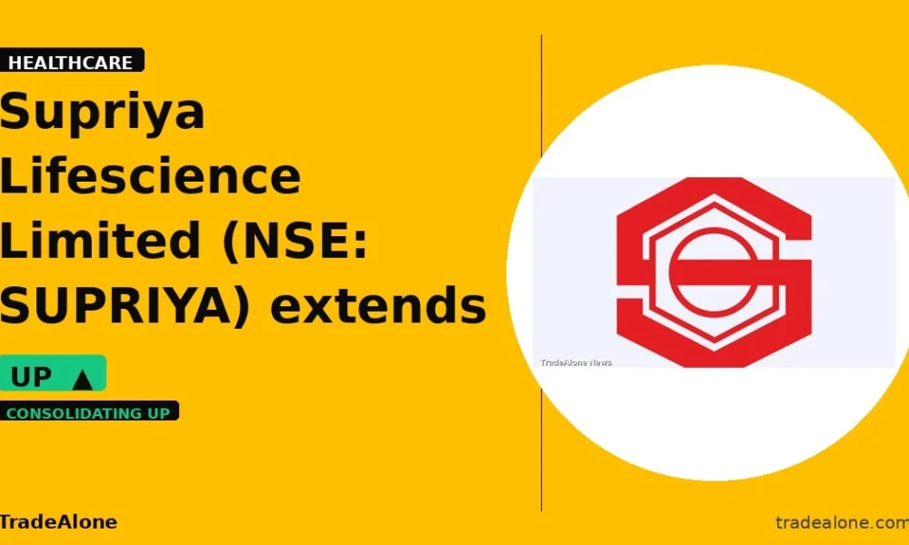 Supriya Lifescience Limited SUPRIYA extends gains