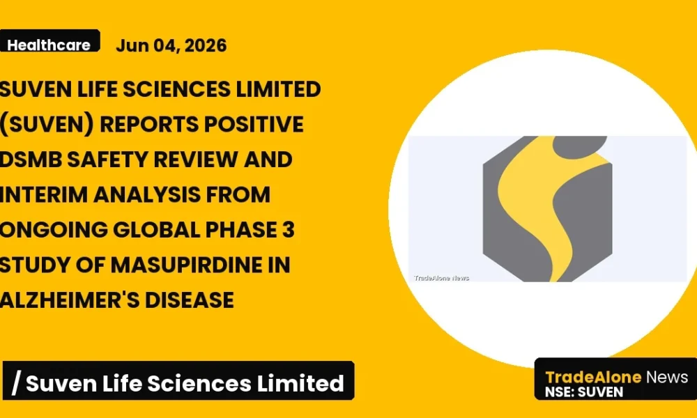 Suven Life Sciences Limited NSE SUVEN Phase 3 Study Masupirdine