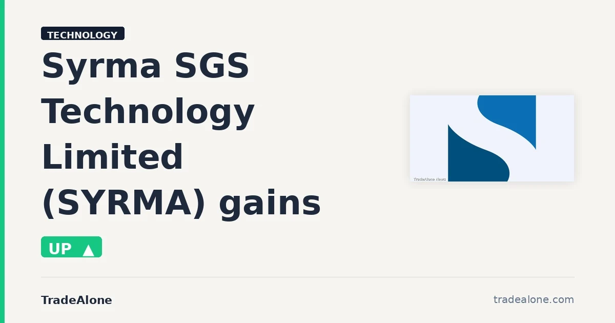 Syrma SGS Technology Limited SYRMA gains 5% intraday