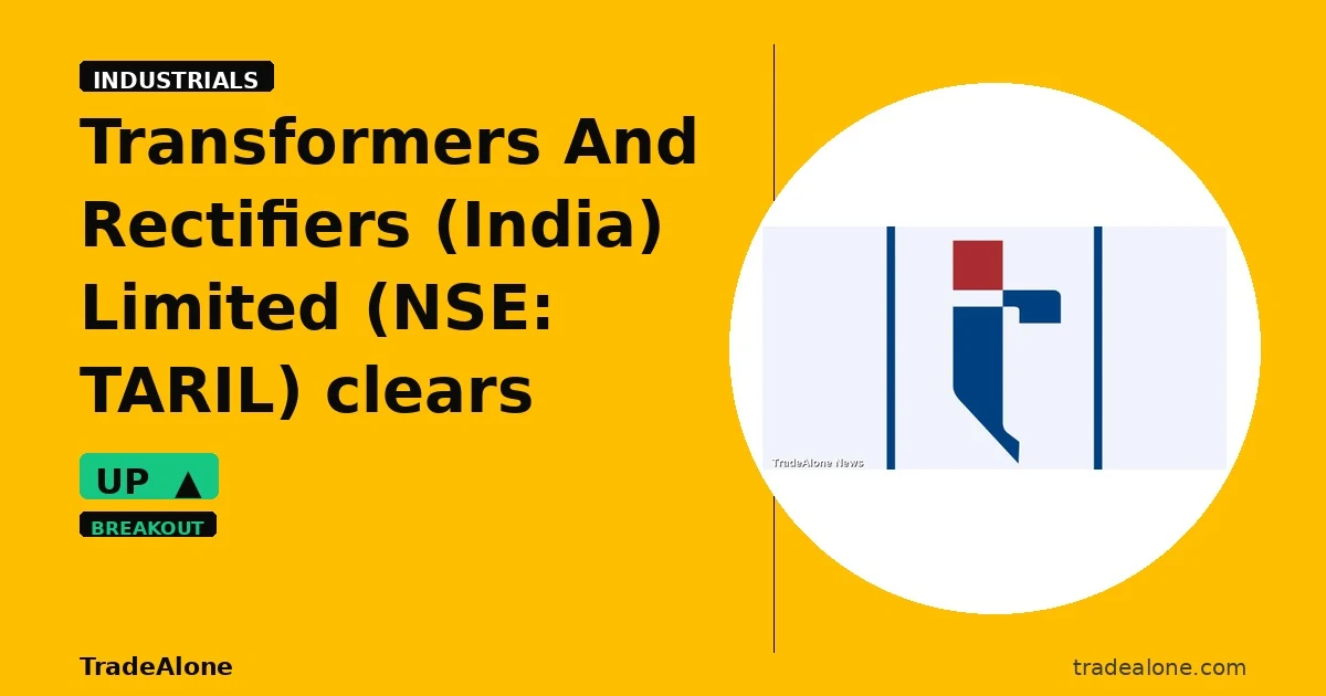 Transformers And Rectifiers (India) Limited TARIL clears resistance