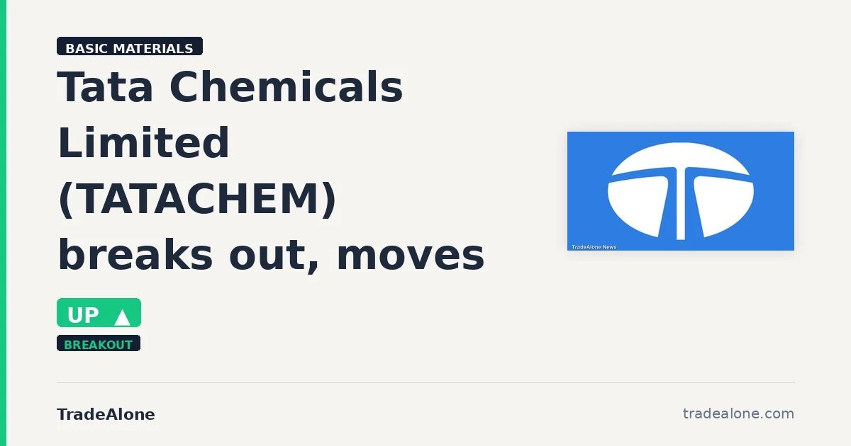 Tata Chemicals Limited TATACHEM breaks out