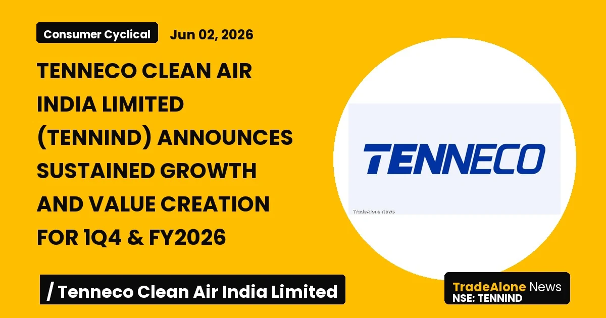 Tenneco Clean Air India Limited Tennind 1Q4 Fy2026 Results