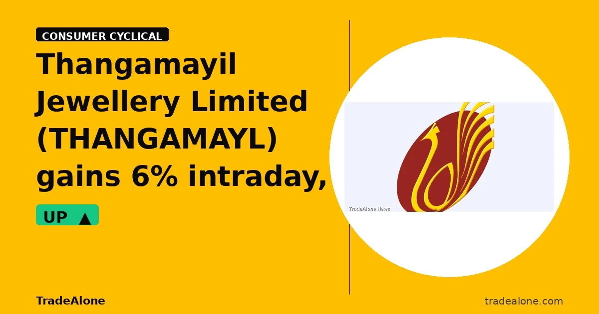 Thangamayil Jewellery Limited THANGAMAYL gains 6% intraday