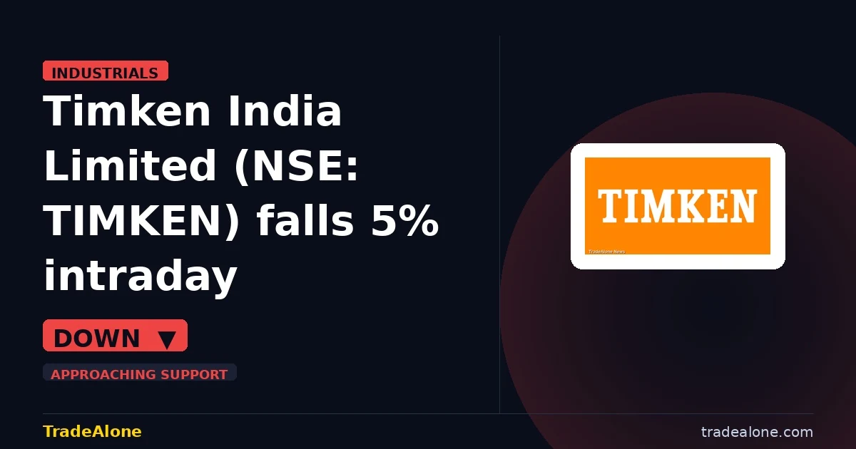 Timken India Limited NSE TIMKEN falls 5%