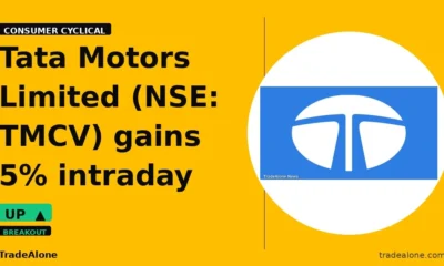 Tata Motors Limited TMCV gains 5% intraday