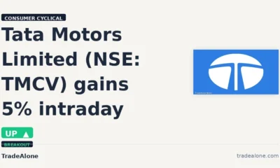 Tata Motors Limited TMCV gains 5%