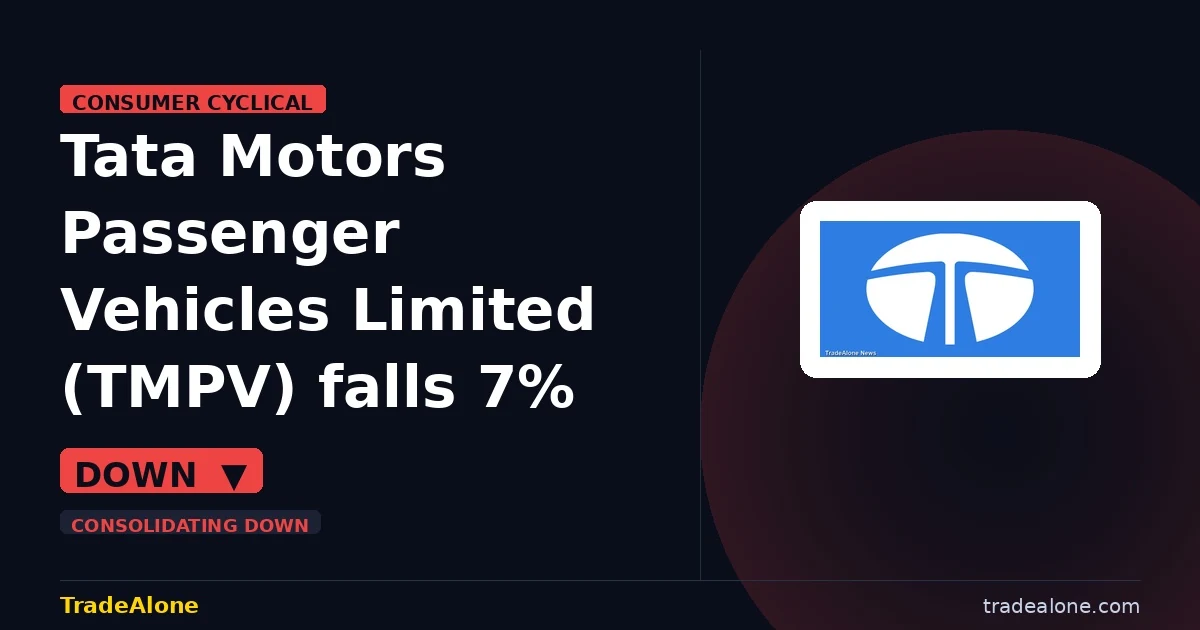 Tata Motors Passenger Vehicles Limited TMPV stock fall