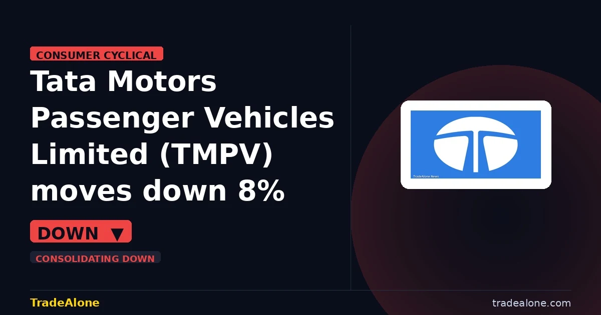 Tata Motors Passenger Vehicles Limited TMPV consolidating down