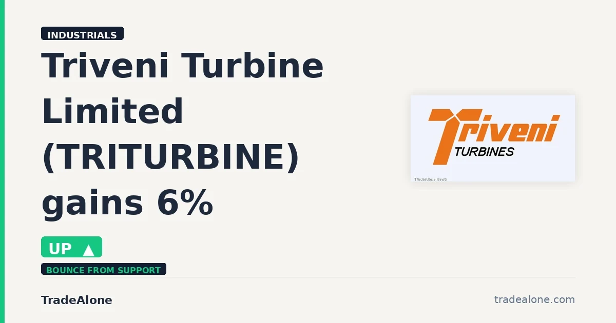 Triveni Turbine Limited TRITURBINE gains 6% intraday