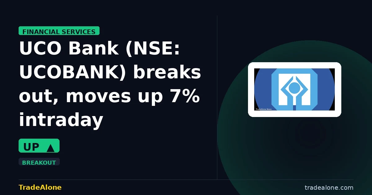 UCO Bank UCOBANK breaks out