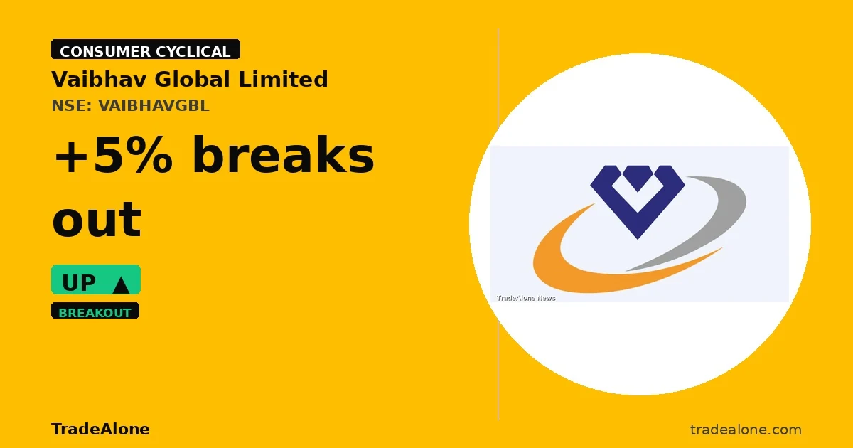 Vaibhav Global Limited VAIBHAVGBL breaks out