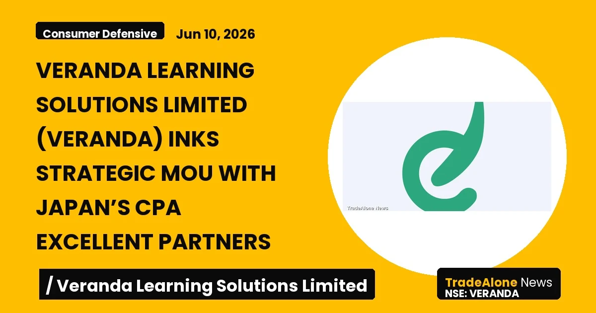 Veranda Learning Solutions Limited Veranda Q2 FY26 Mou with CPA Excellent Partners