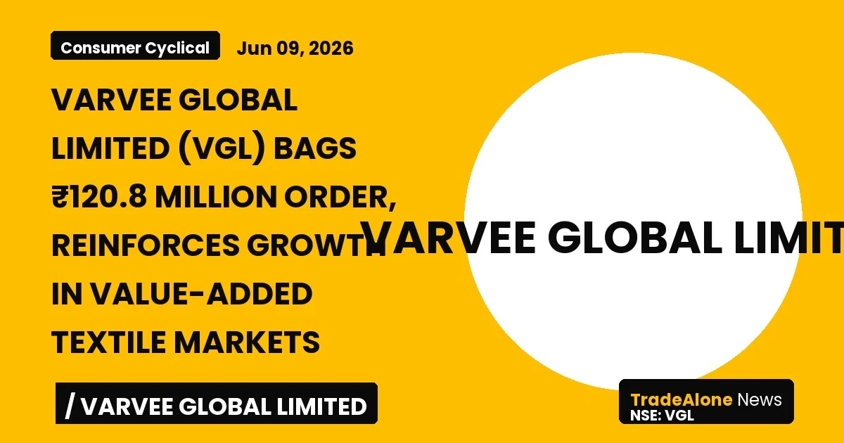 Varvee Global Limited VGL Q2 FY26 Order