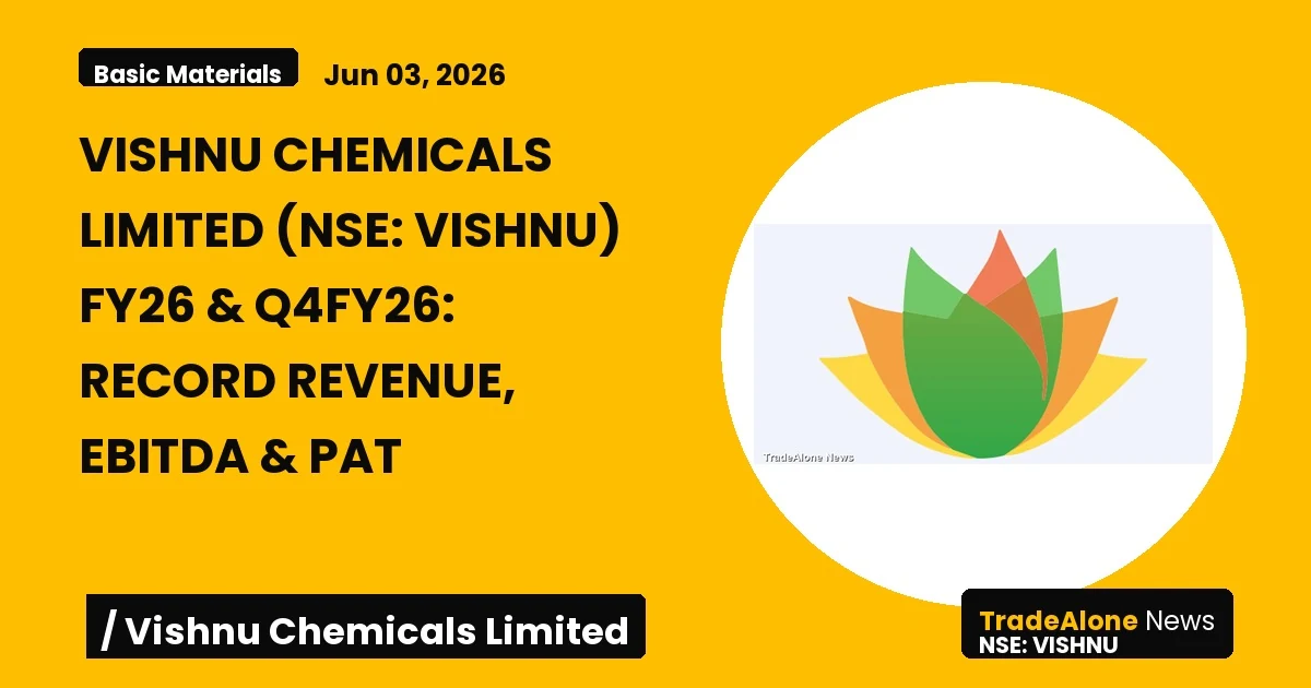 Vishnu Chemicals Limited NSE Vishnu FY26 Q4fy26 Results