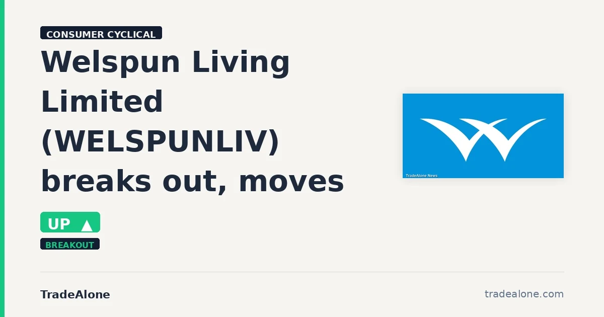 Welspun Living Limited WELSPUNLIV breaks out