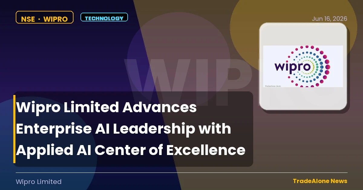 Wipro Limited WIPRO Applied AI Center of Excellence June 2026