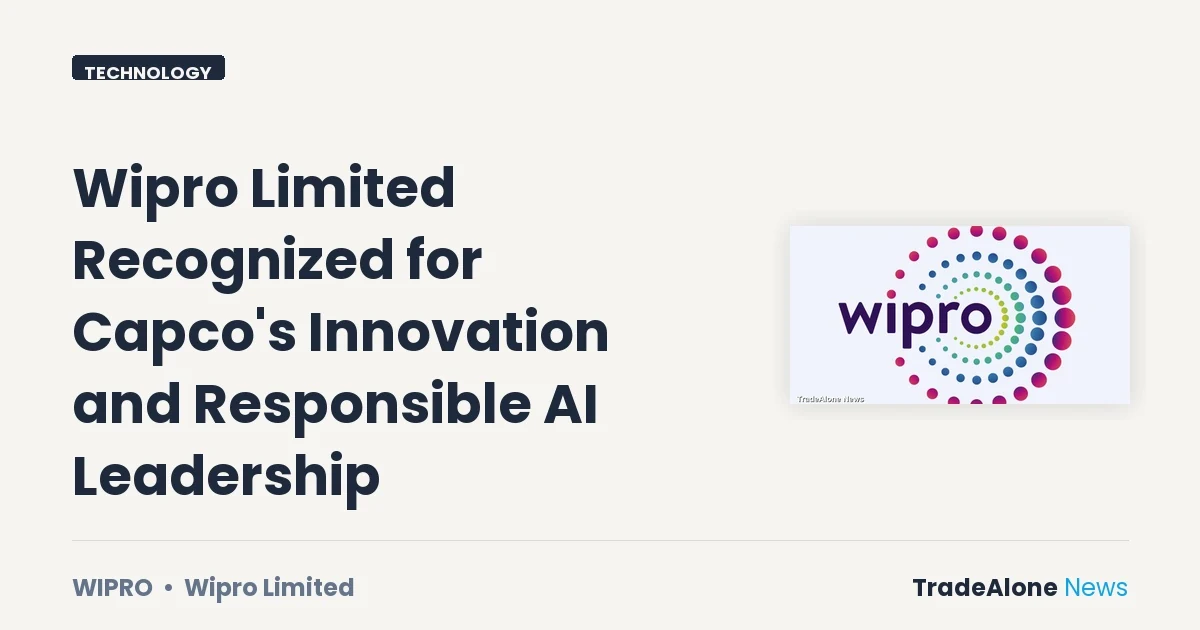 Wipro Limited WIPRO Q2 FY26 Capco AI Innovation