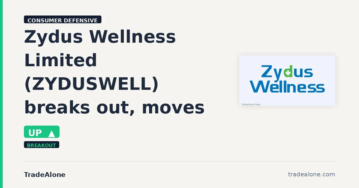 Zydus Wellness Limited ZYDUSWELL breaks out