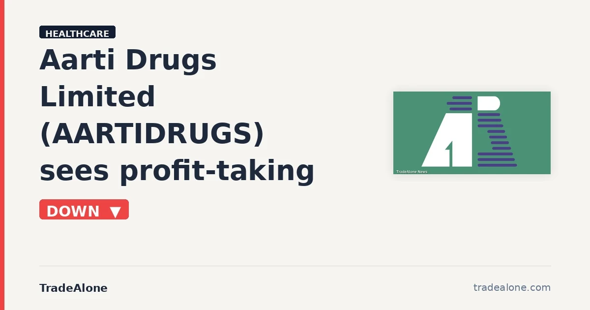 Aarti Drugs Limited AARTIDRUGS pulls back from breakout highs