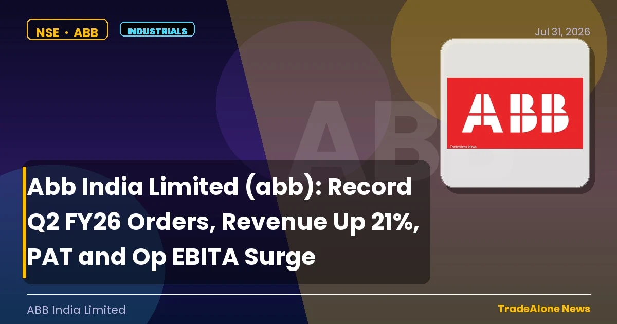 Abb India Limited Q2 FY26 Results