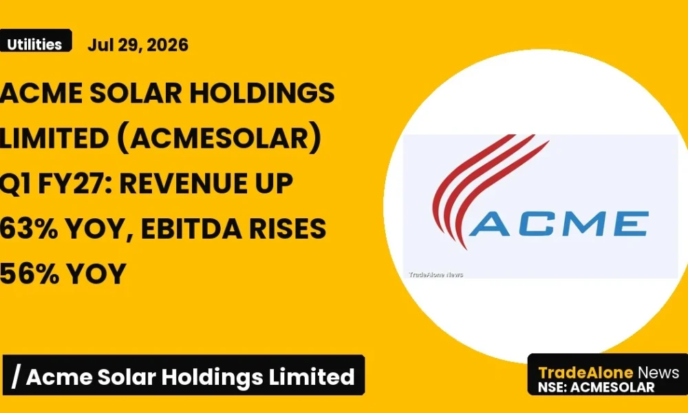 Acme Solar Holdings Limited Acmesolar Q1 FY27 Results