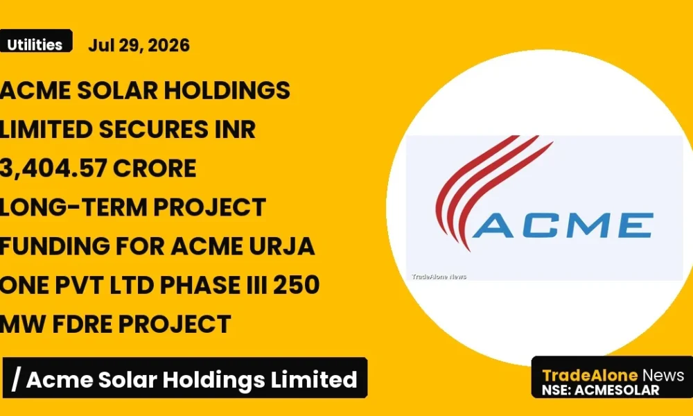 Acme Solar Holdings Limited Acmesolar Q3 FY26 Project Funding