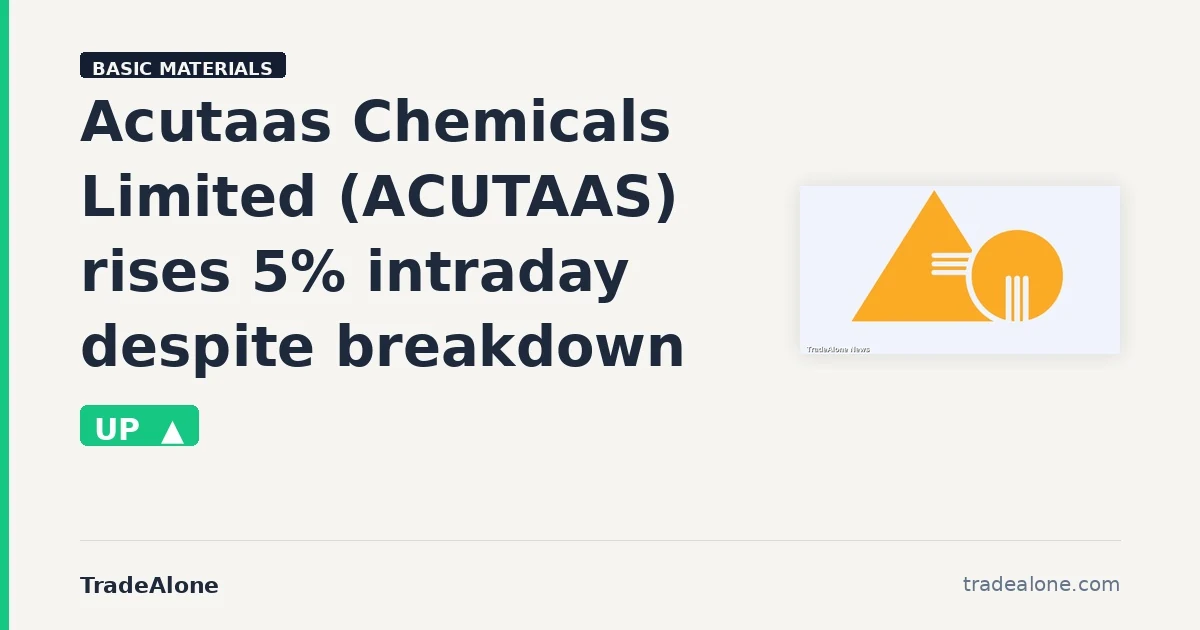 Acutaas Chemicals Limited ACUTAAS intraday gain
