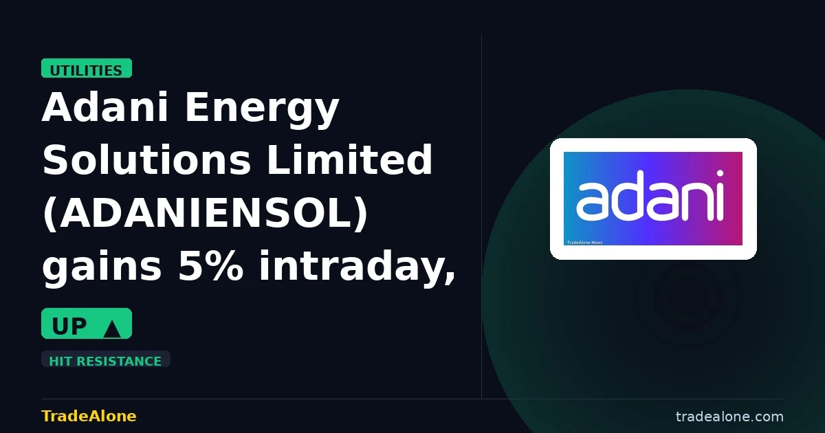 Adani Energy Solutions Limited ADANIENSOL tests resistance