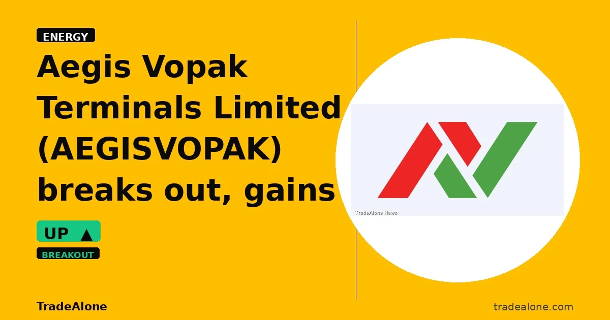 Aegis Vopak Terminals Limited AEGISVOPAK breaks out