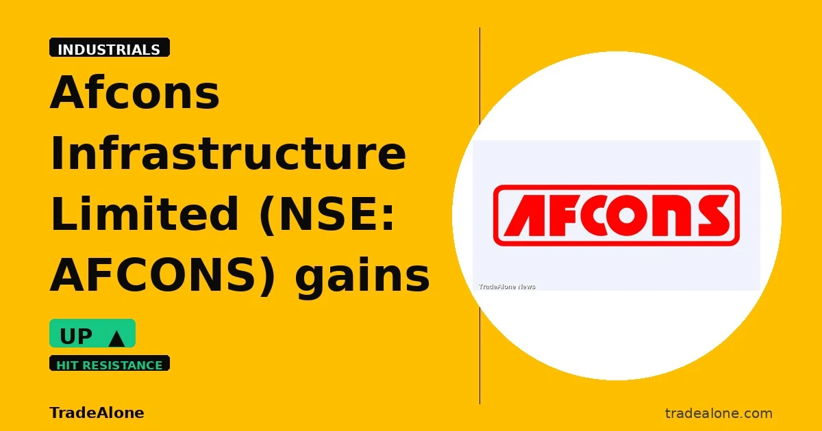 Afcons Infrastructure Limited AFCONS gains 7% intraday
