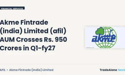 Akme Fintrade (india) Limited AUM Rs. 950 Crores Q1 FY27