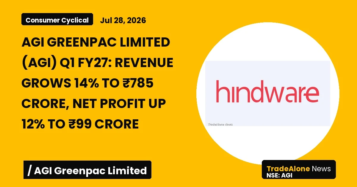 Agi Greenpac Limited NSE AGI Q1 FY27 Results