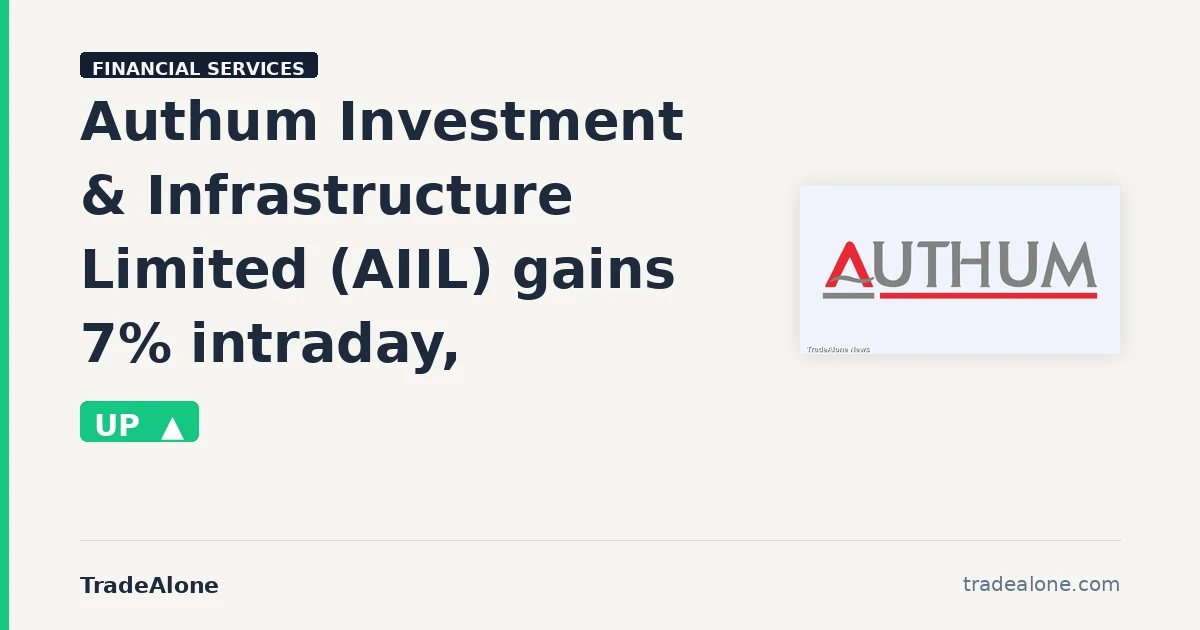 Authum Investment & Infrastructure Limited AIIL gains 7% intraday