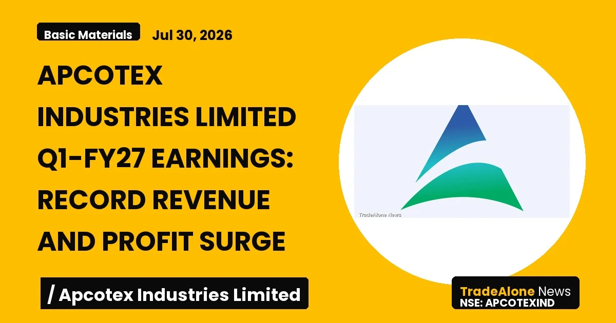 Apcotex Industries Limited Q1-fy27 Earnings