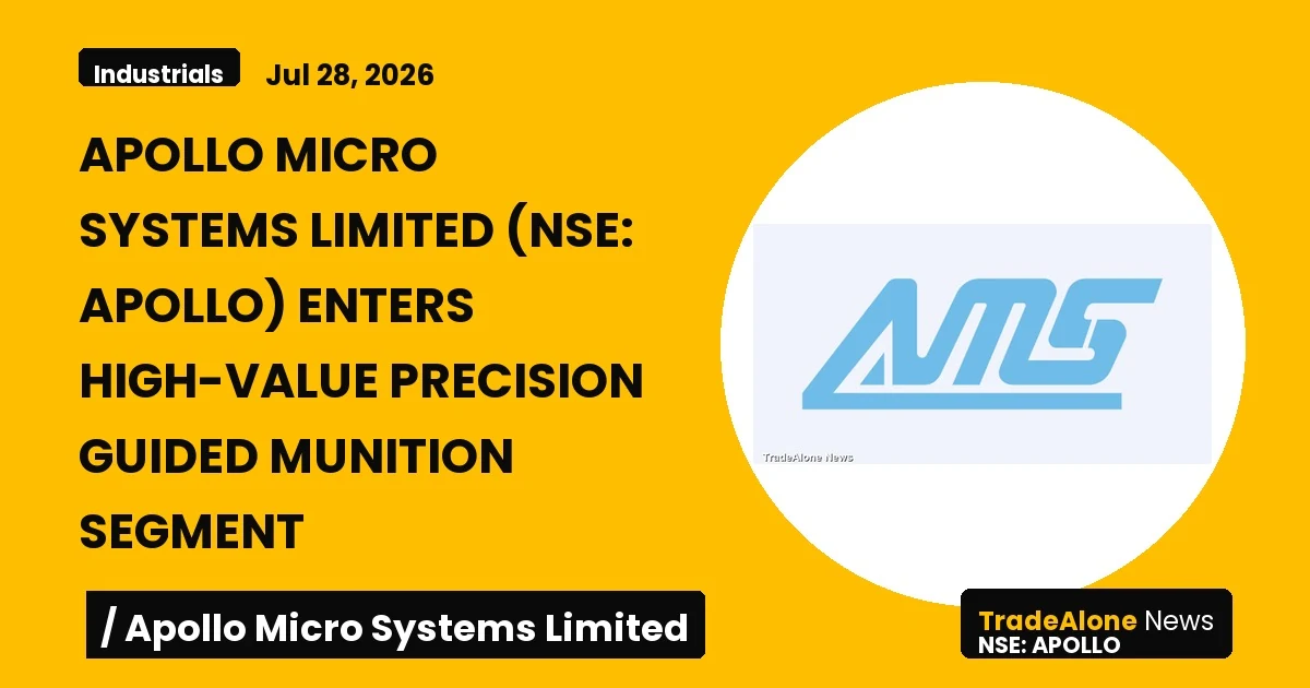 Apollo Micro Systems Limited NSE Apollo Defence Empanelment
