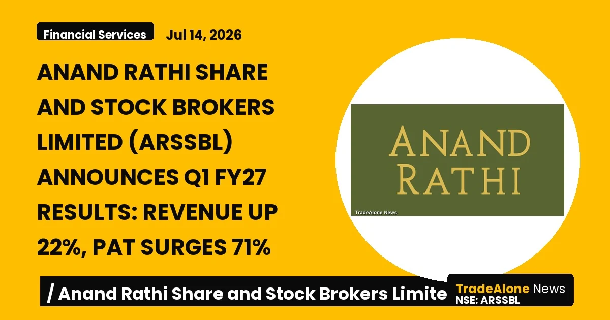 Anand Rathi Share and Stock Brokers Limited Arssbl Q1 FY27 Results