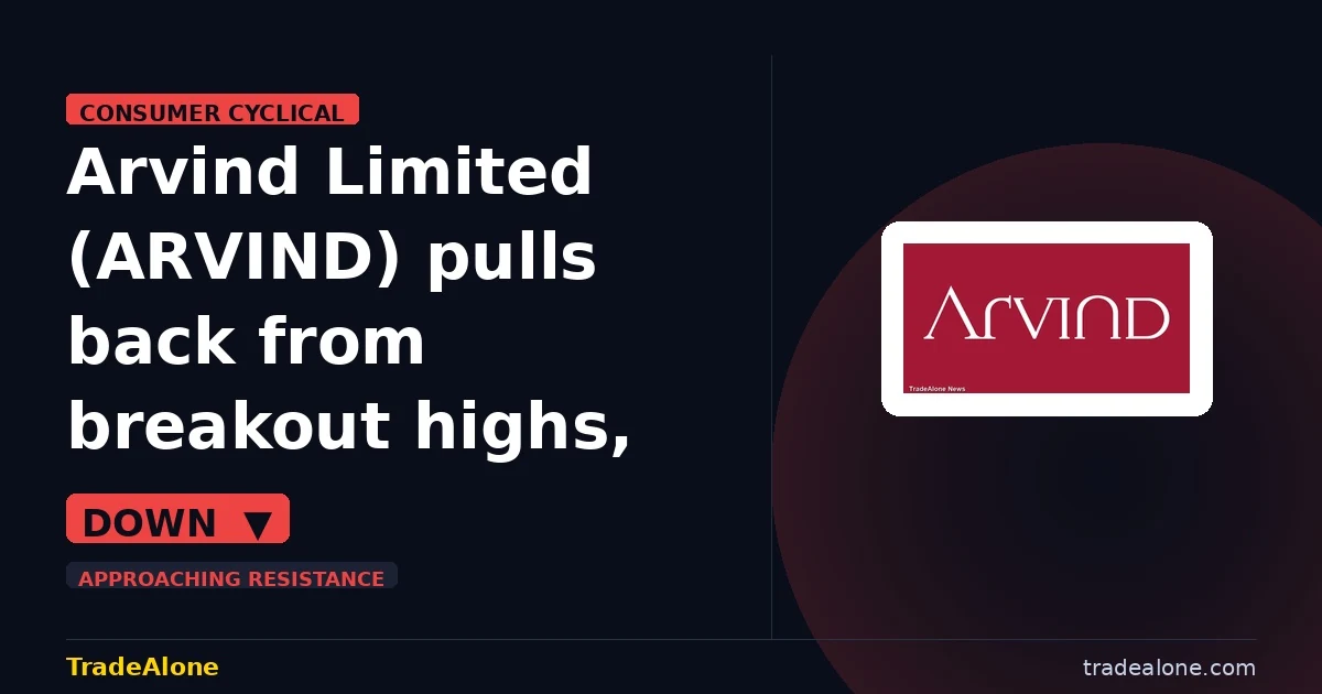 Arvind Limited ARVIND 5% down intraday