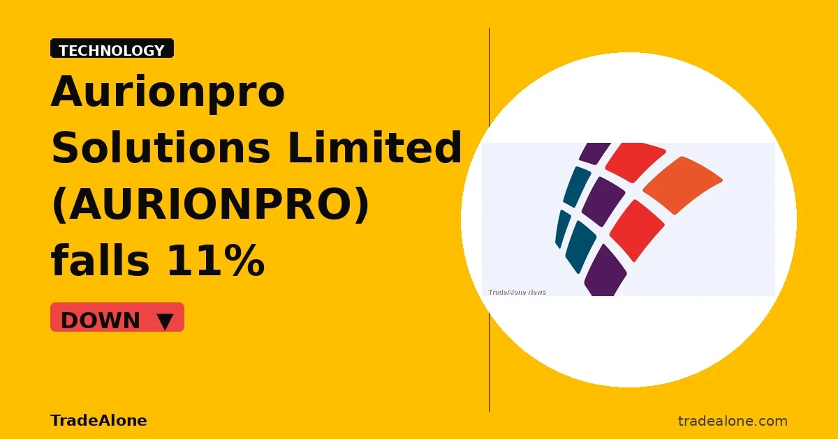 Aurionpro Solutions Limited AURIONPRO falls 11% intraday