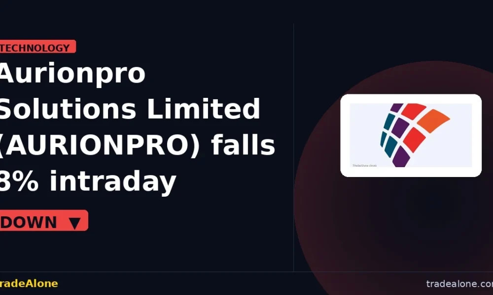 Aurionpro Solutions Limited AURIONPRO falls 8% intraday
