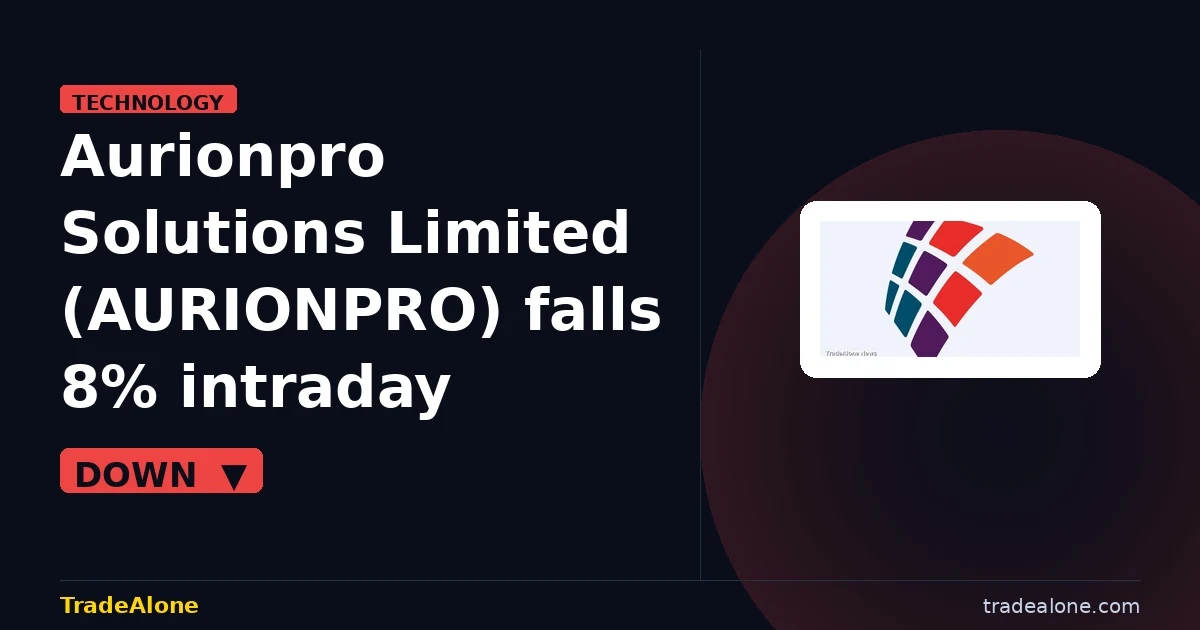 Aurionpro Solutions Limited AURIONPRO falls 8% intraday