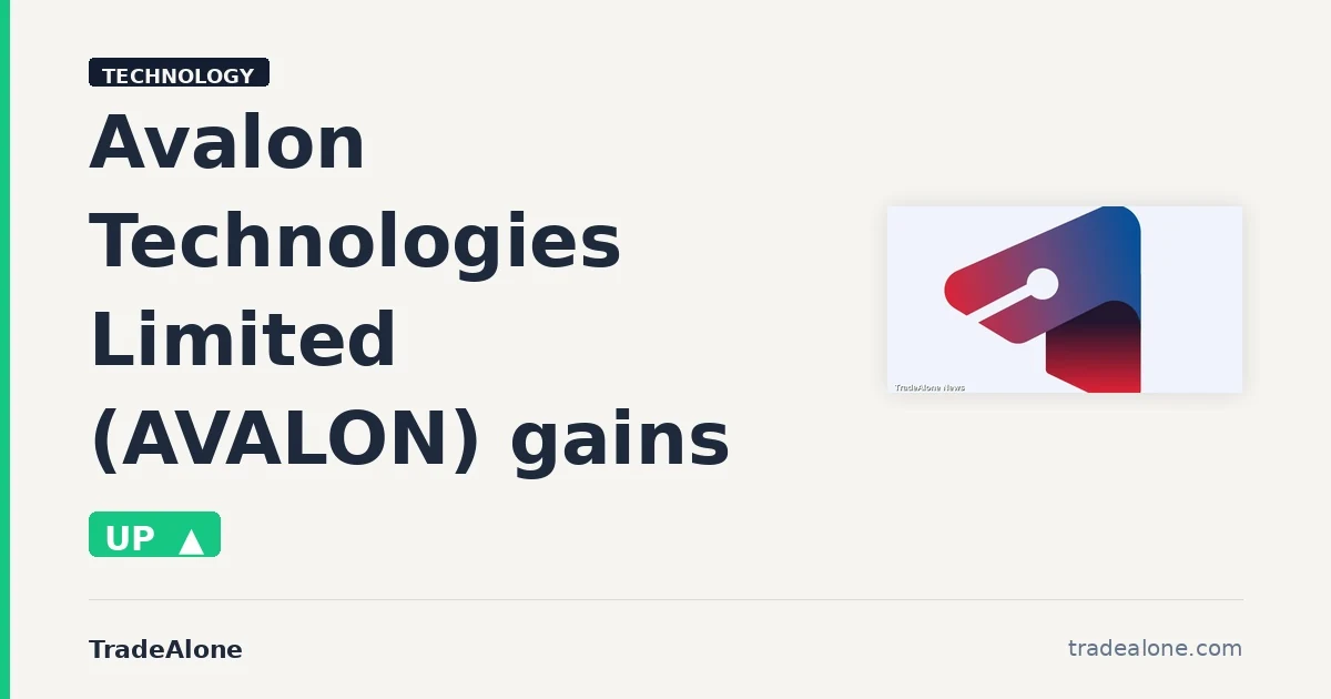 Avalon Technologies Limited AVALON gains 6% intraday