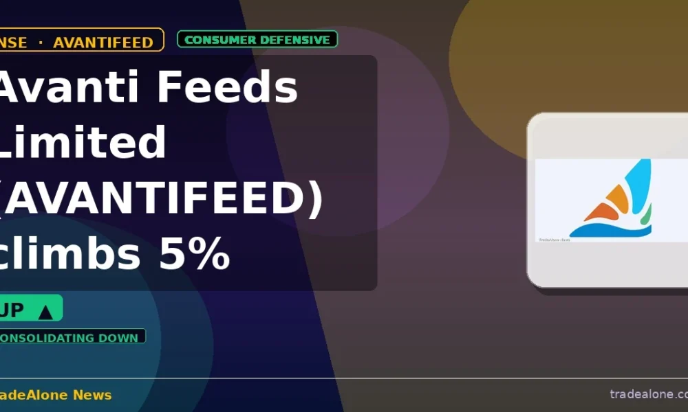 Avanti Feeds Limited AVANTIFEED climbs 5% intraday