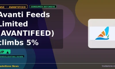 Avanti Feeds Limited AVANTIFEED climbs 5% intraday