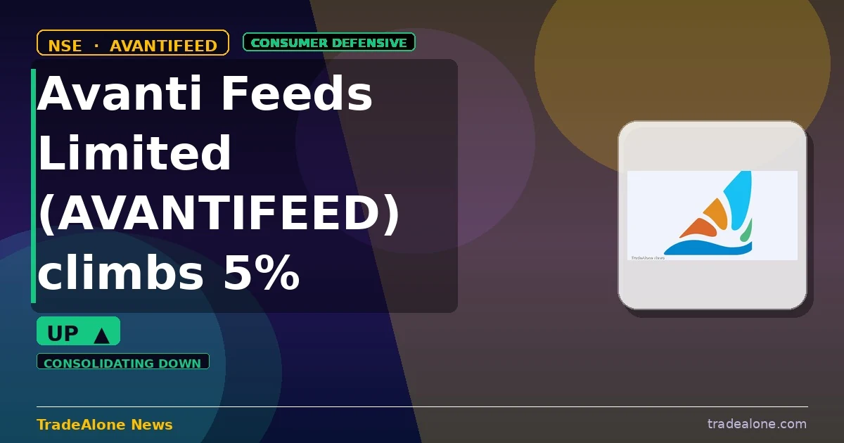 Avanti Feeds Limited AVANTIFEED climbs 5% intraday
