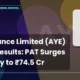 Aye Finance Limited AYE Q1fy27 Results
