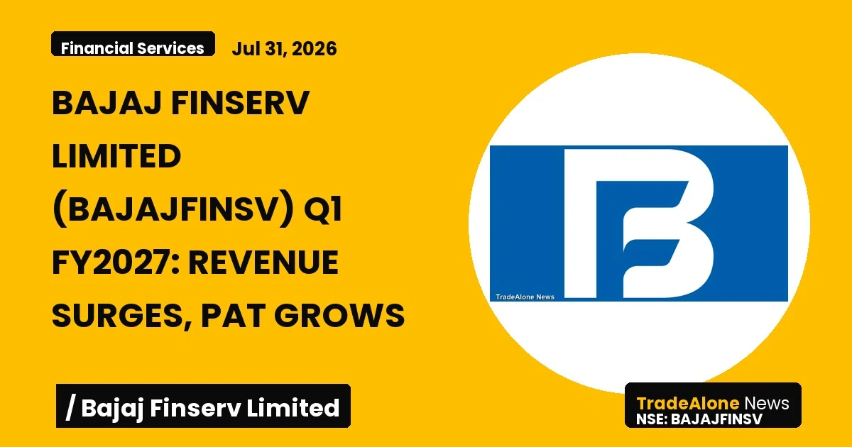 Bajaj Finserv Limited Bajajfinsv Q1 FY27 Results