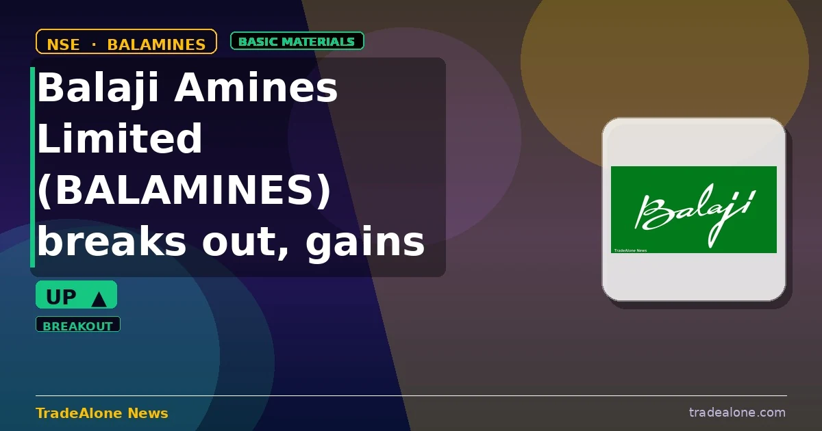Balaji Amines Limited BALAMINES breakout