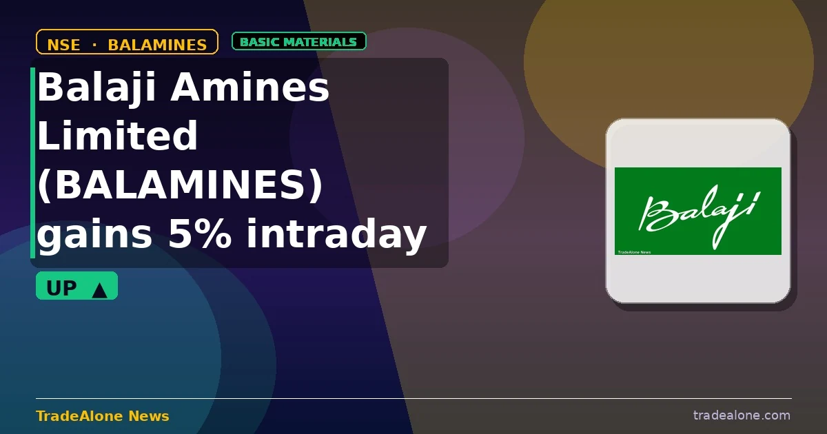 Balaji Amines Limited BALAMINES intraday gain