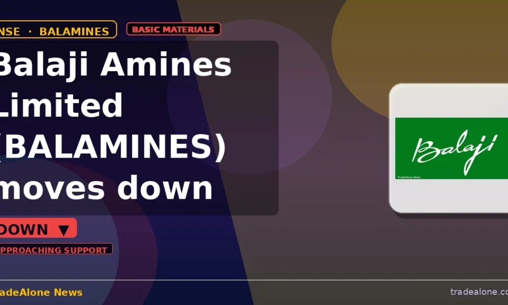 Balaji Amines Limited BALAMINES moves down 5% intraday