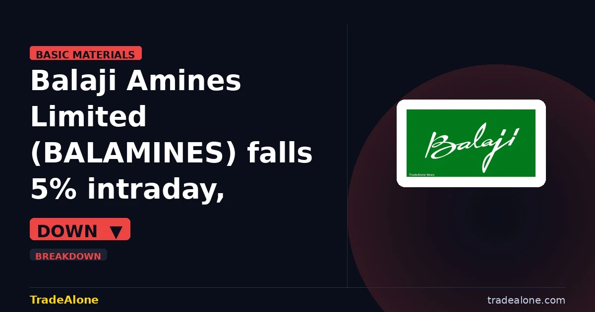 Balaji Amines Limited BALAMINES breaks below support
